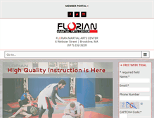 Tablet Screenshot of florianmartialartscenter.com